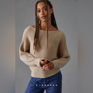 By Anthropologie Ribbed Pullover Sweater in Size Small